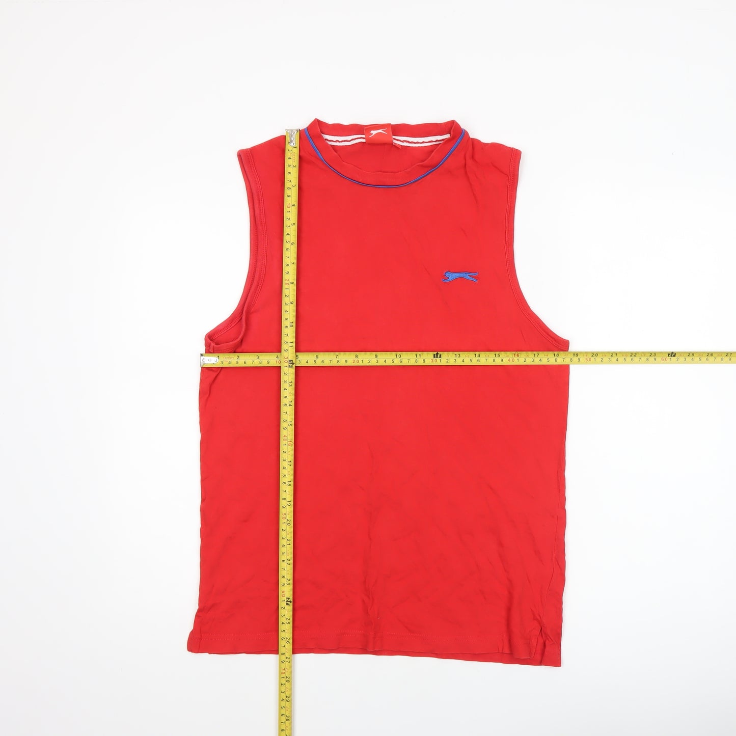 Slazenger Men's Red Cotton Sleeveless Casual Sports Top M