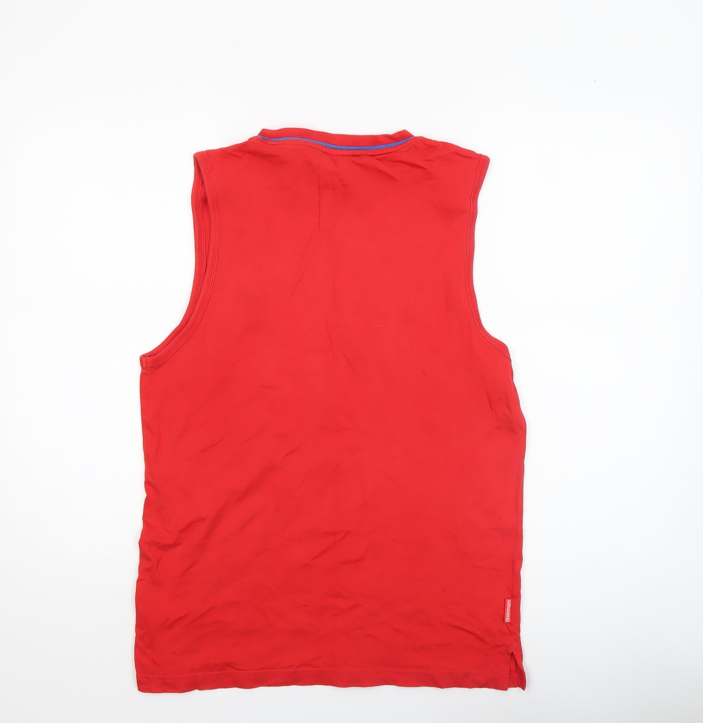 Slazenger Men's Red Cotton Sleeveless Casual Sports Top M
