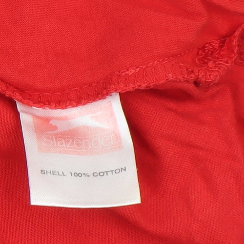 Slazenger Men's Red Cotton Sleeveless Casual Sports Top M