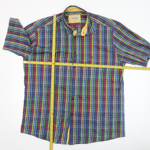 Daniel Grahame Drifter Men’s Multicoloured XL Check Short Sleeve Cotton Shirt