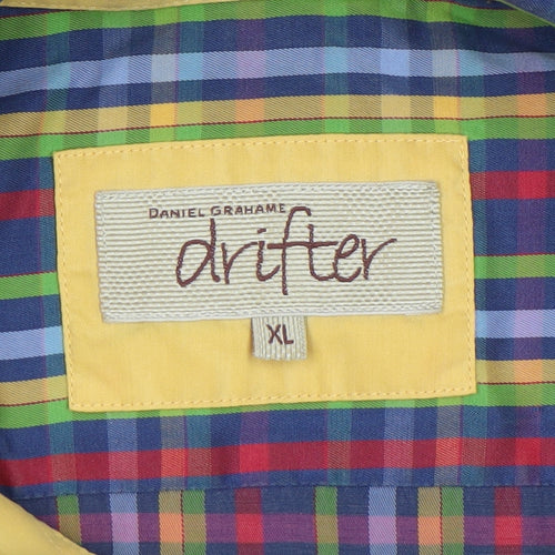Daniel Grahame Drifter Men’s Multicoloured XL Check Short Sleeve Cotton Shirt