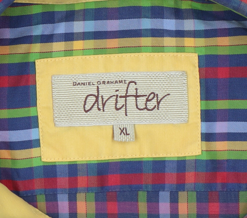 Daniel Grahame Drifter Men’s Multicoloured XL Check Short Sleeve Cotton Shirt