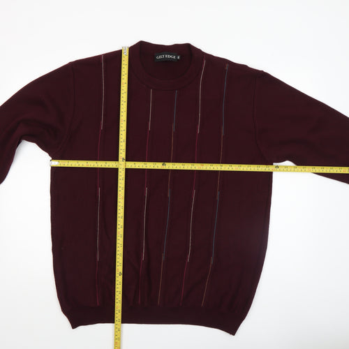 Gilt Edge Men's Red 2XL Pullover Crew Neck Jumper