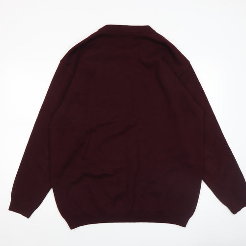Gilt Edge Men's Red 2XL Pullover Crew Neck Jumper