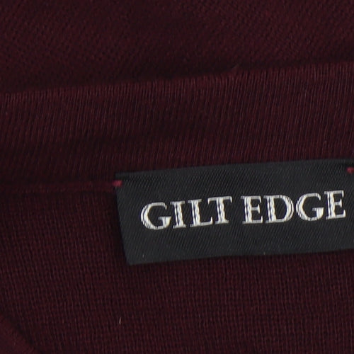 Gilt Edge Men's Red 2XL Pullover Crew Neck Jumper