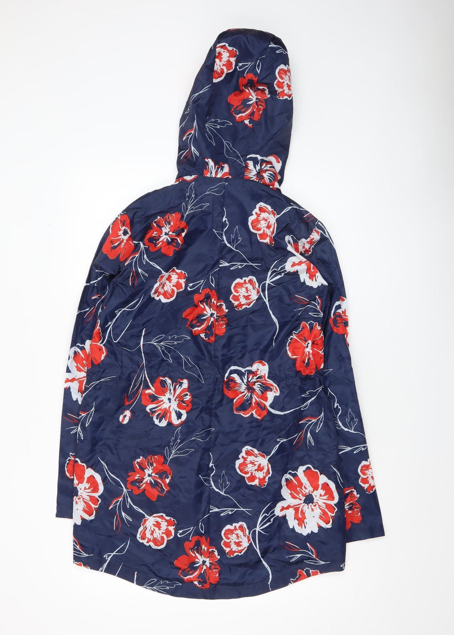 Dunnes Women’s Navy Floral Hooded Lightweight Rain Coat Size S