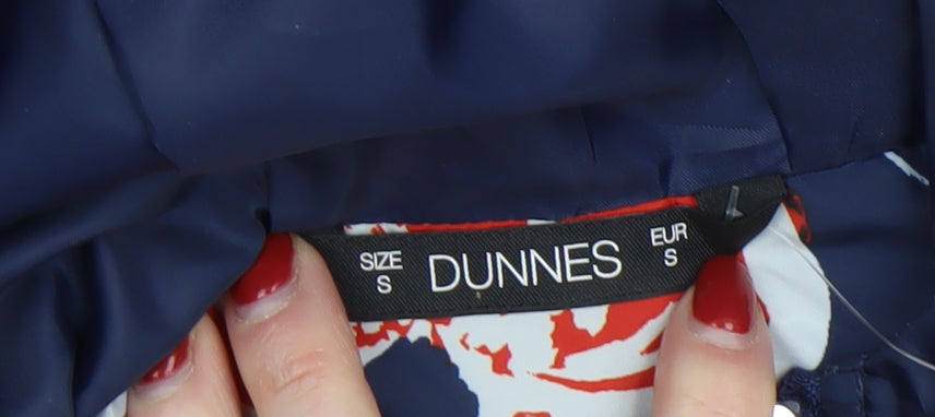 Dunnes Women’s Navy Floral Hooded Lightweight Rain Coat Size S