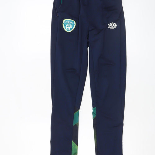 Umbro Boys Blue Ireland Football Jogger Trousers 13 Years 158cm