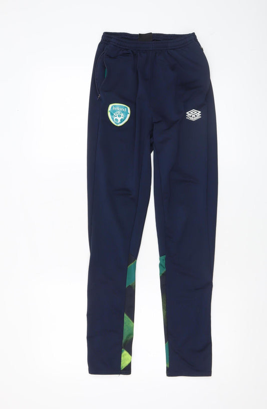 Umbro Boys Blue Ireland Football Jogger Trousers 13 Years 158cm