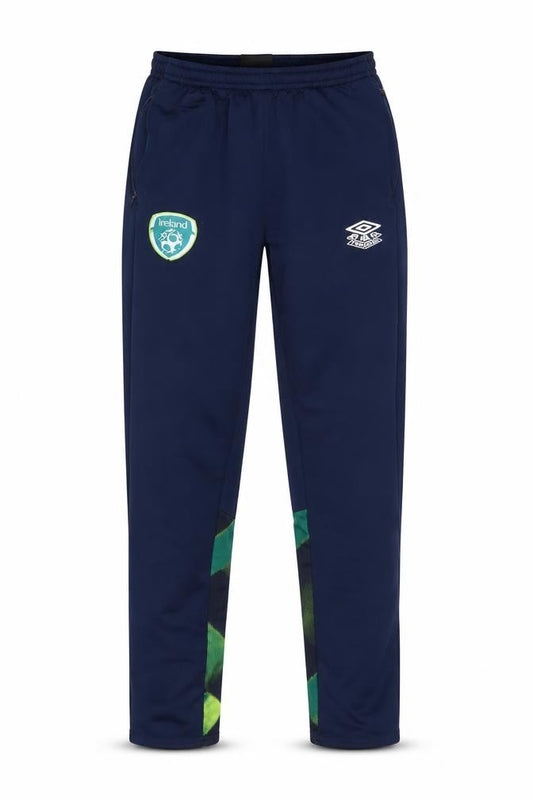 Front view of Umbro boys’ blue ireland football jogger trousers 13 years 158cm