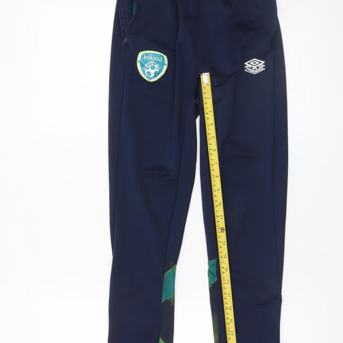 Umbro Boys Blue Ireland Football Jogger Trousers 13 Years 158cm