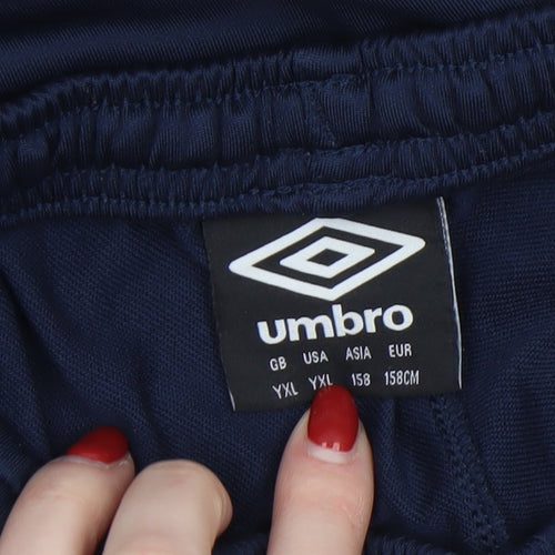 Umbro Boys Blue Ireland Football Jogger Trousers 13 Years 158cm