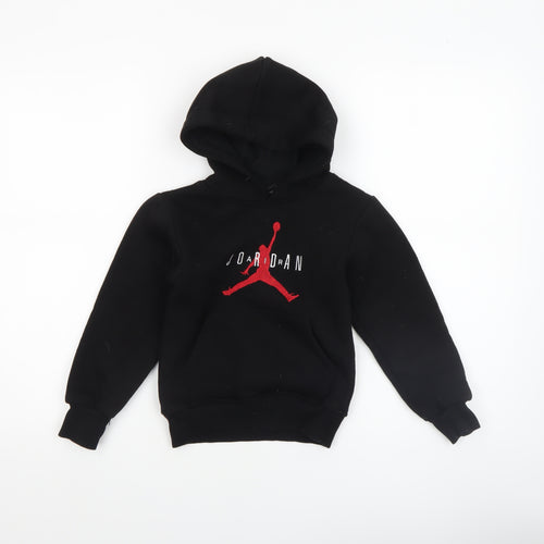 Jordan Boys Black Pullover Hoodie 4 Years Basketball Logo Sweatshirt