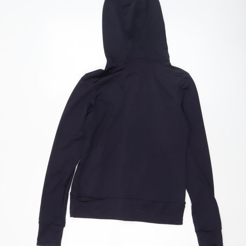 Denim Co Women Navy Blue & Aqua Full Zip Yoga Hoodie Size 8