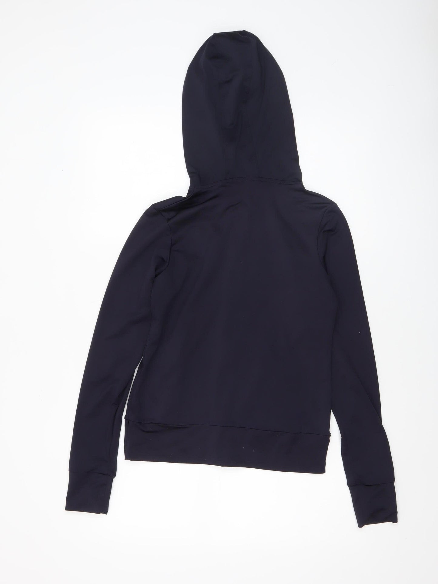 Denim Co Women Navy Blue & Aqua Full Zip Yoga Hoodie Size 8