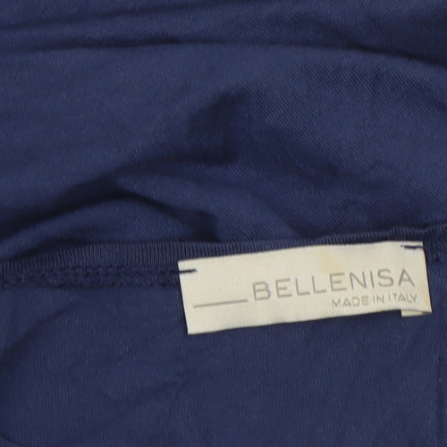 Bellenisa Women’s Blue Polka Dot Viscose Stretch Blouse Size 12