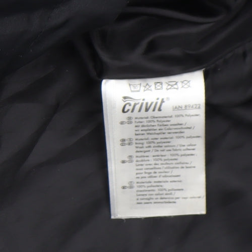 Crivit Women Black Waterproof Hooded Rain Jacket Size 14