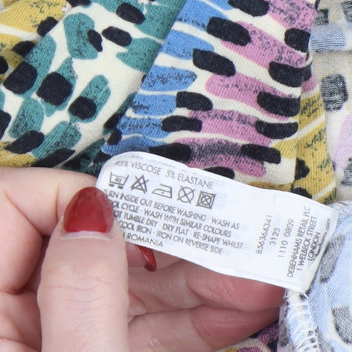 Betty Jackson Black Women's Multicoloured Wrap Blouse Size 10