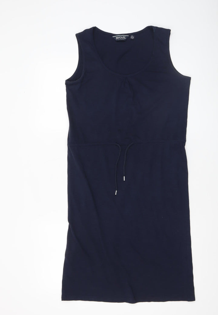 Regatta Women’s Blue Cotton Tank Dress Size 8 Knee Length Sleeveless