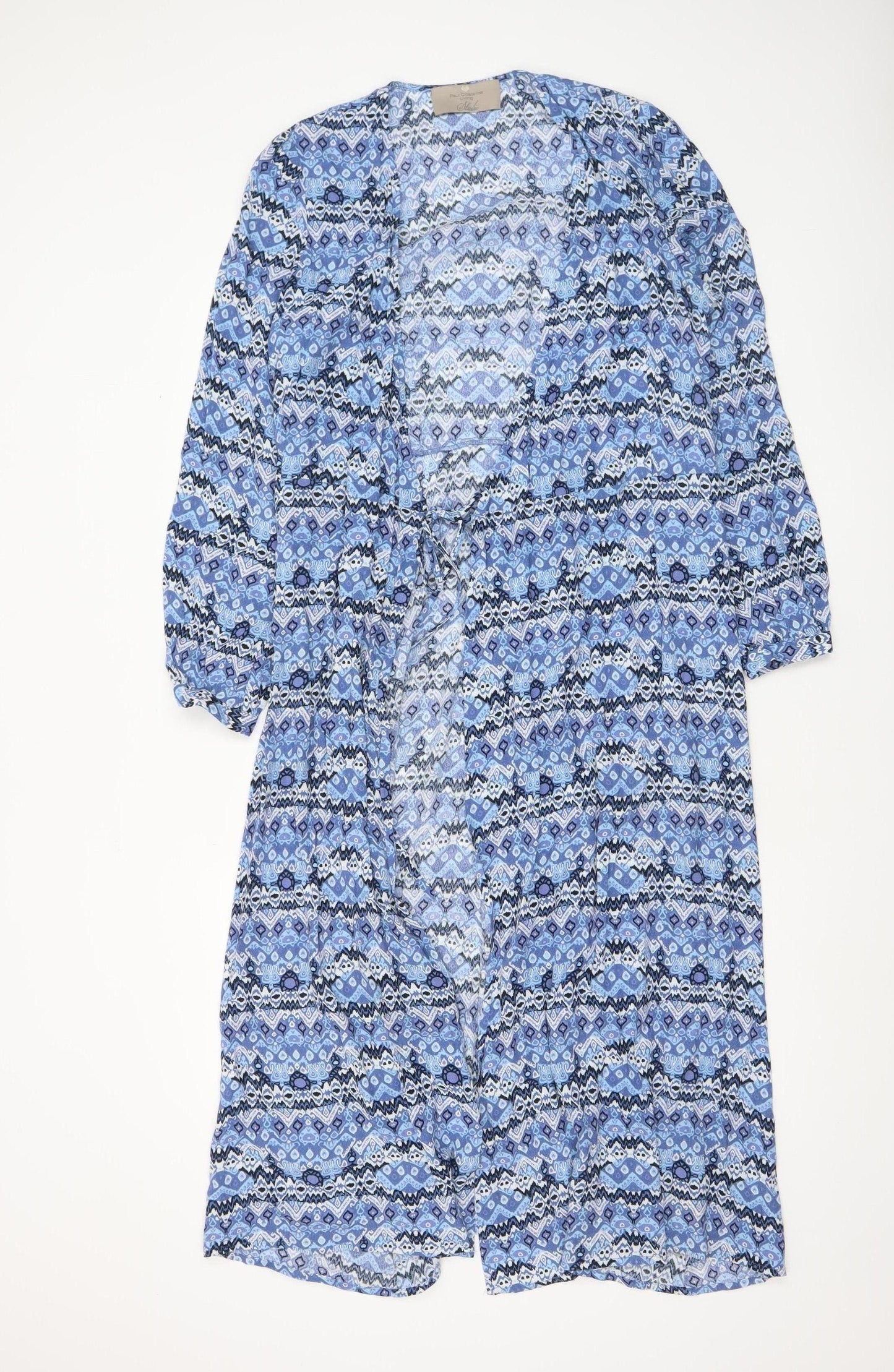 Paul Costelloe Women Multicoloured Size 10 Bohemian Geometric Beach Cover Up