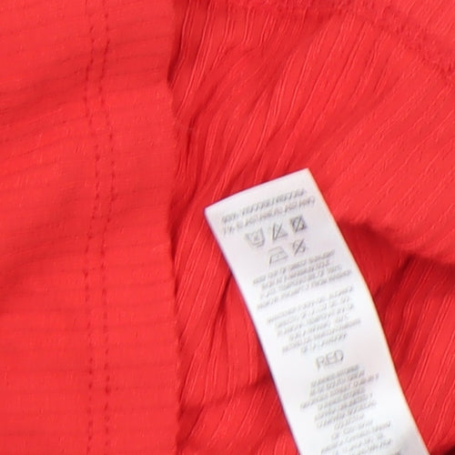 Savida Women’s Red Off Shoulder Slim Fit Jersey Blouse Size 12