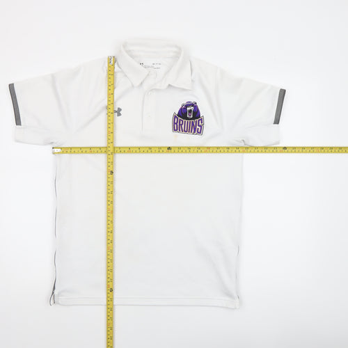 Under Armour Men's White Small HeatGear Polo Shirt Bruins Logo
