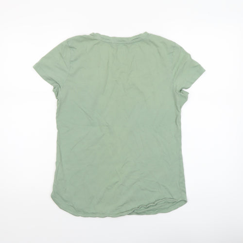 Diesel Womens Green Basic Crew Neck Cotton T-Shirt Size M