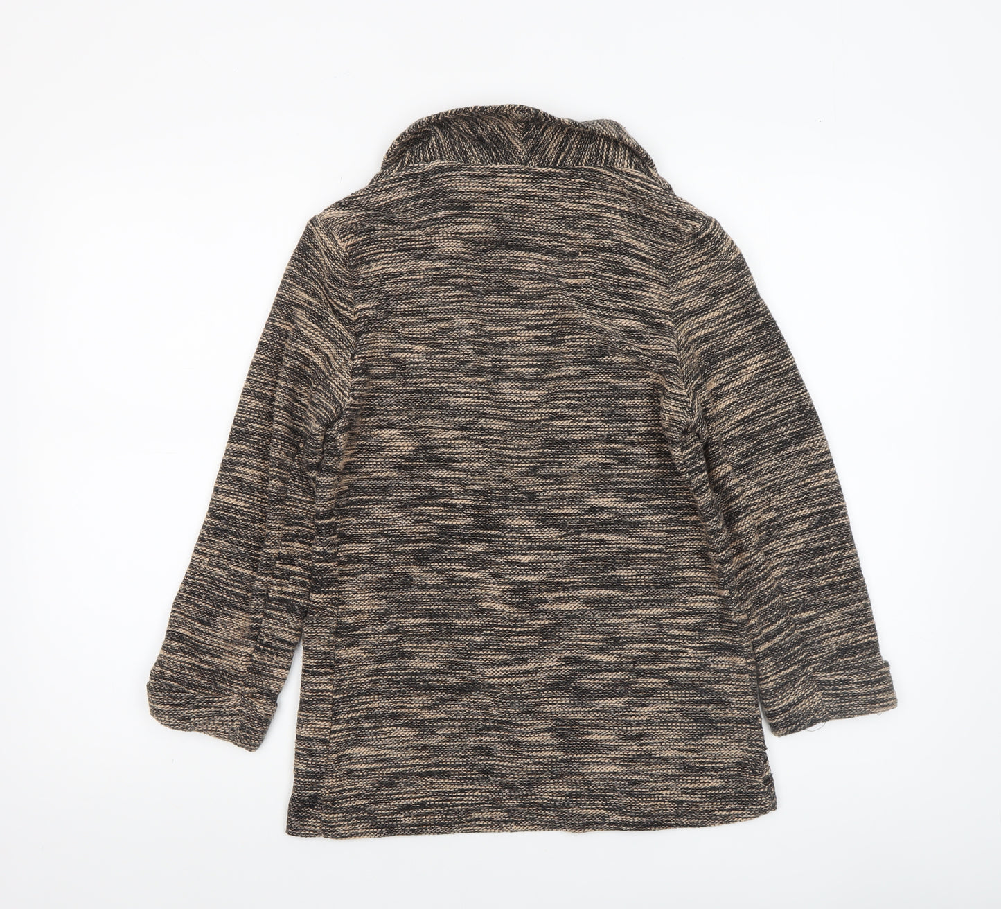 New Look Women's Brown Knit Coatigan Size 6 Long Sleeve Casual