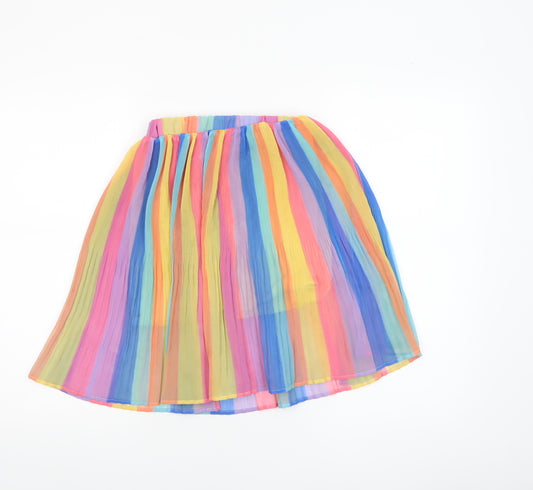 Next Girls Multicoloured Pleated Knee Length Skirt Age 5 Years