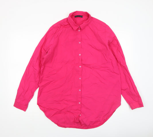 Mohito Women’s Pink Cotton Long Sleeve Button-Up Shirt Size 12