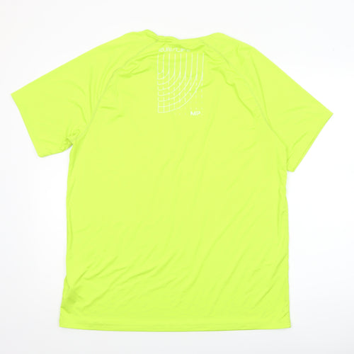 MP Men's Yellow XL Athletic Fit Quick Dry Sports T-Shirt