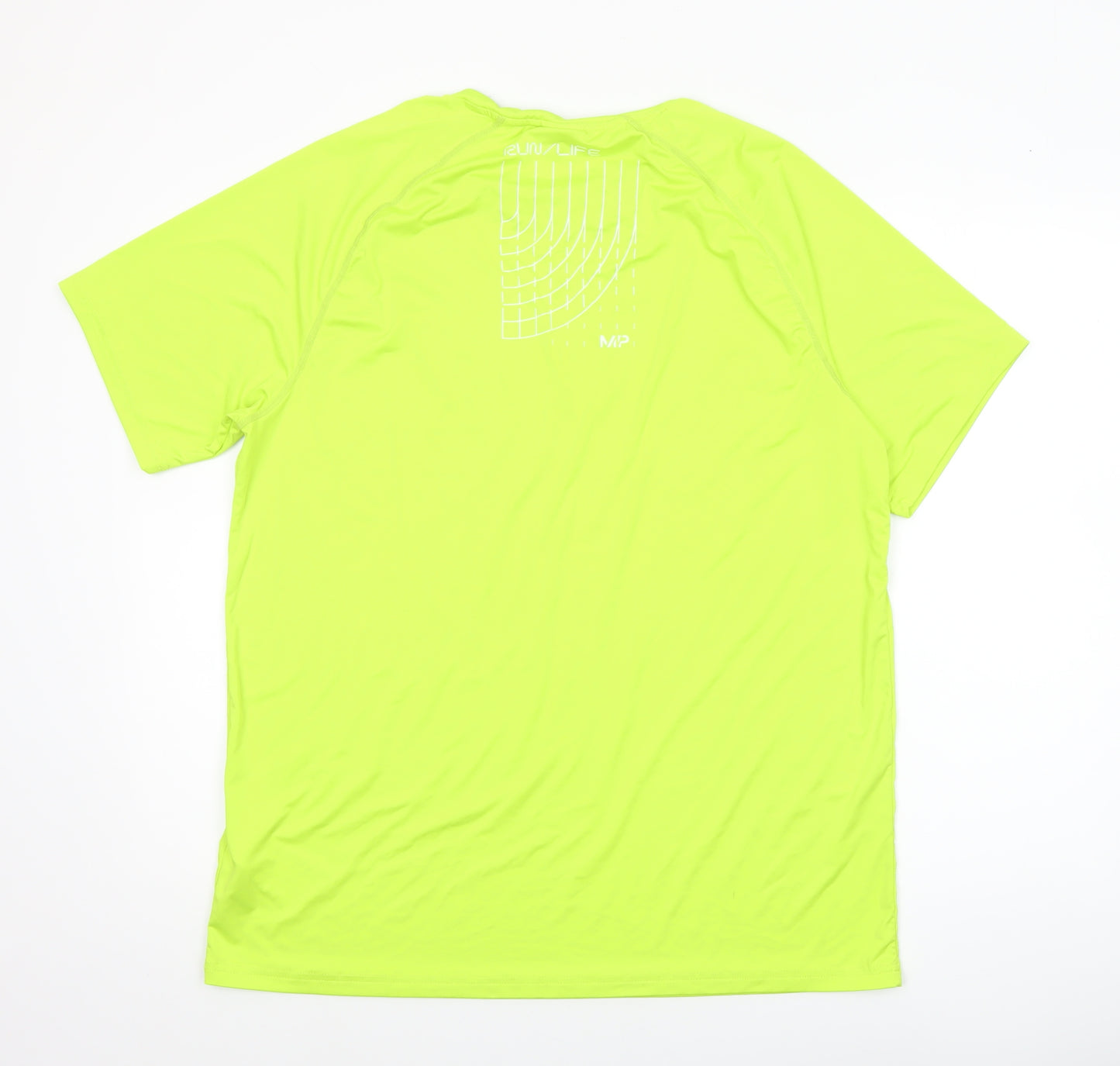 MP Men's Yellow XL Athletic Fit Quick Dry Sports T-Shirt