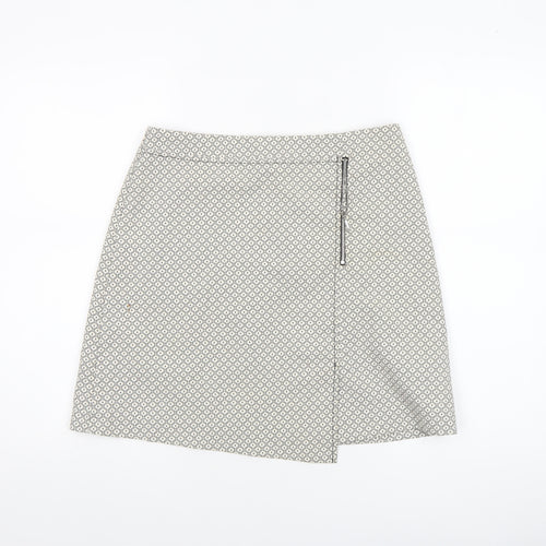 New Look Women’s Black Geometric Knee Length Pencil Skirt Size 10