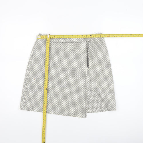 New Look Women’s Black Geometric Knee Length Pencil Skirt Size 10