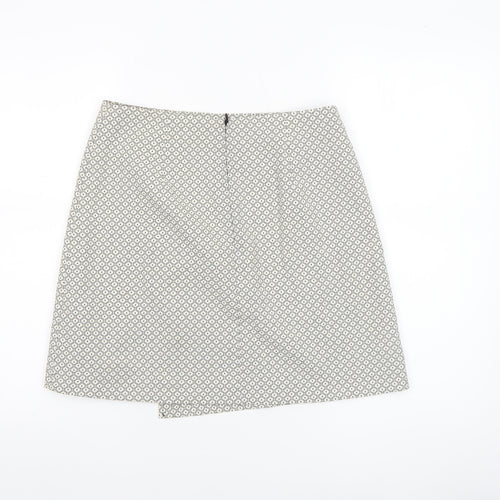 New Look Women’s Black Geometric Knee Length Pencil Skirt Size 10
