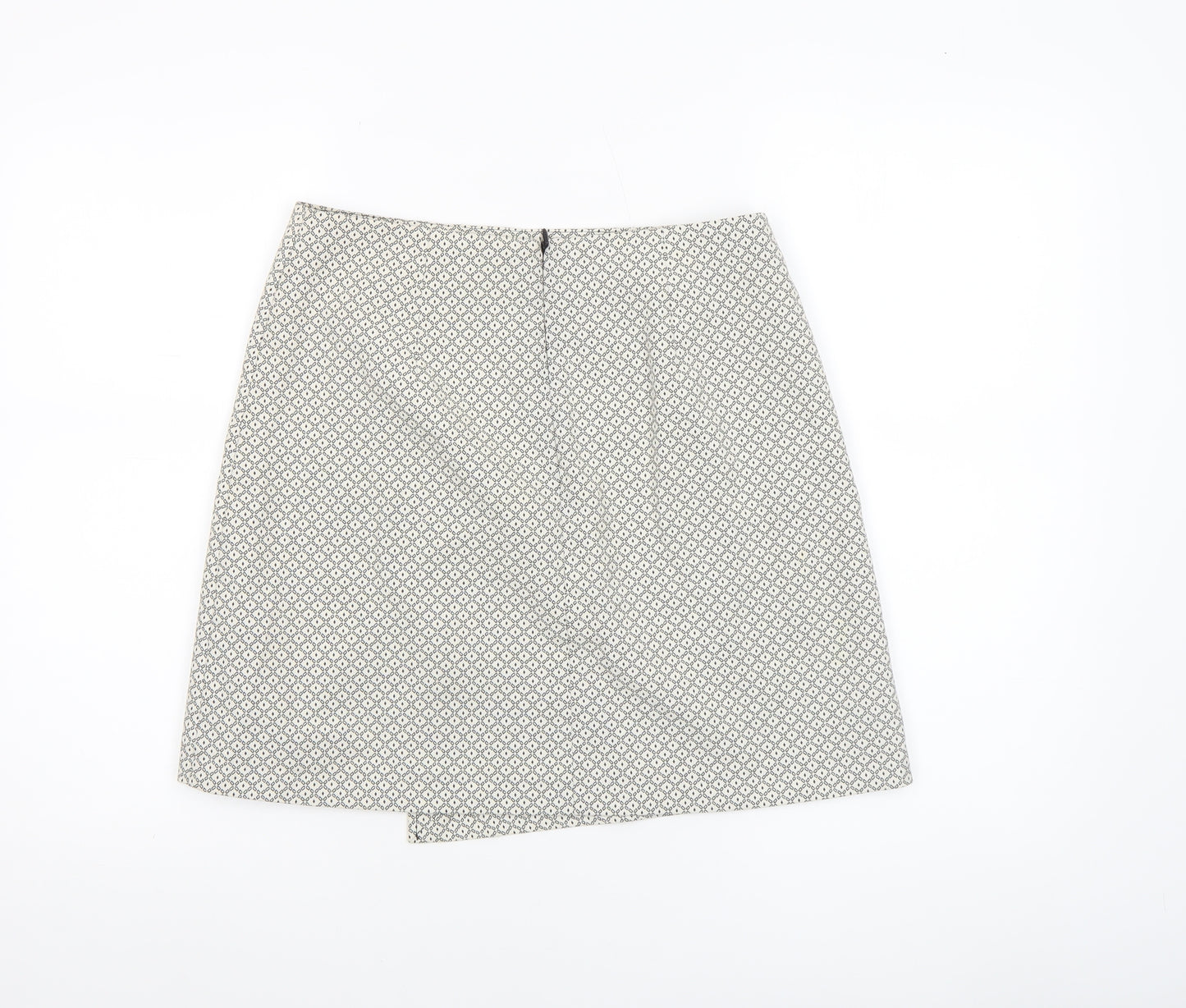 New Look Women’s Black Geometric Knee Length Pencil Skirt Size 10