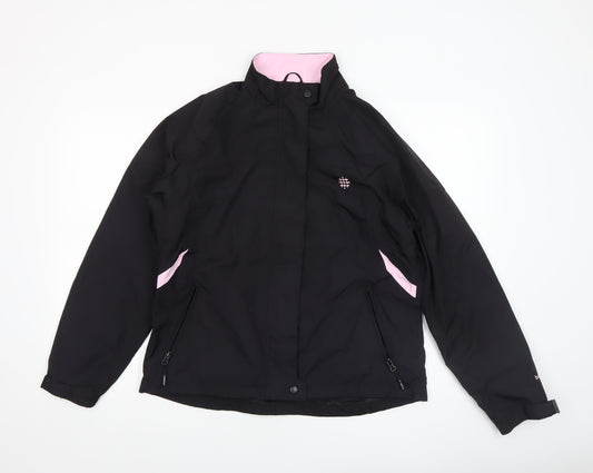 Backswing Women Black Pink Lined Waterproof Jacket Size 10