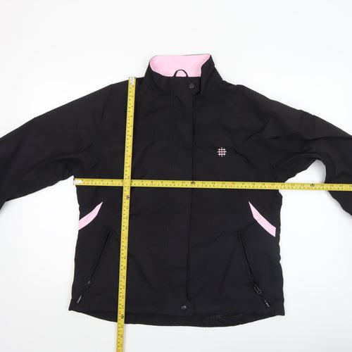 Backswing Women Black Pink Lined Waterproof Jacket Size 10