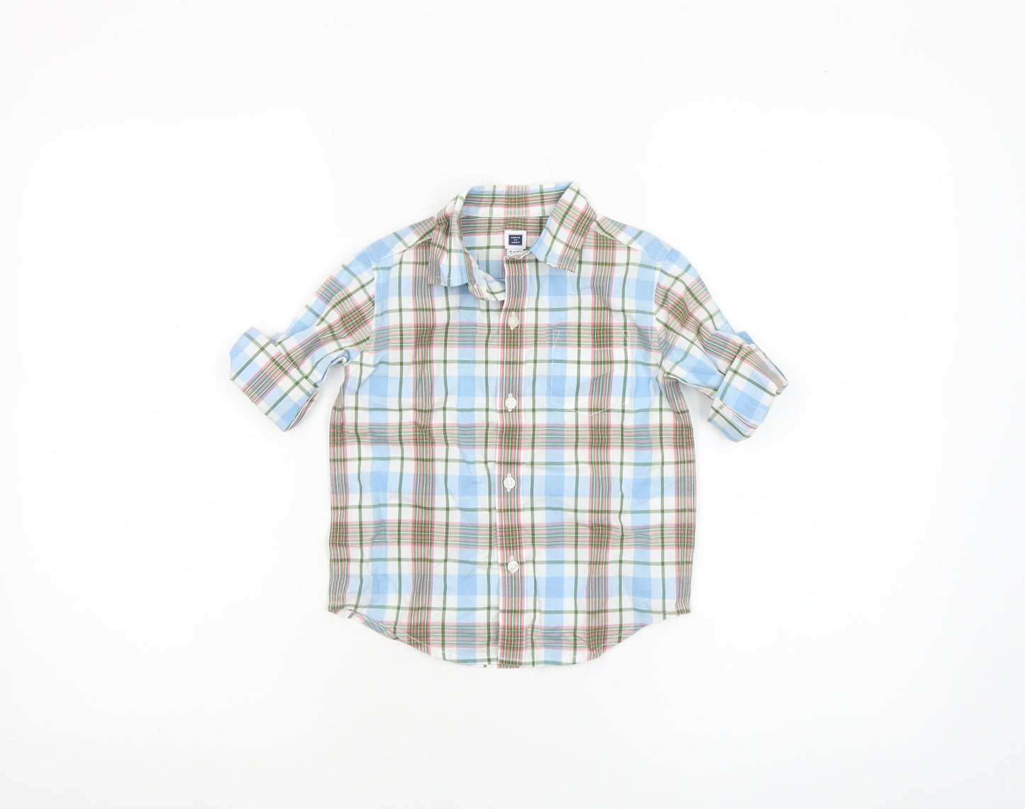 Janie and Jack Unisex Baby Plaid Button-Up Shirt 18–24 Months Cotton