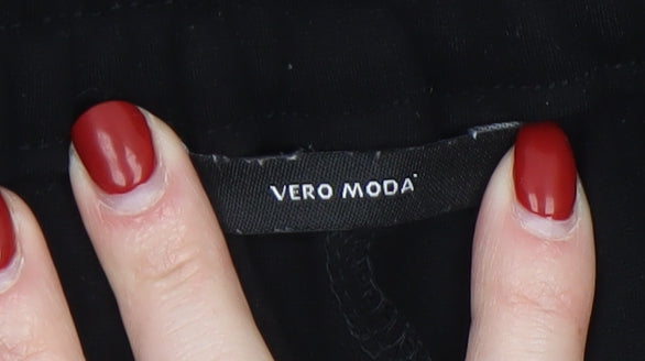 Vero Moda Women’s Black Jogger Trousers L Casual Comfortable Cotton
