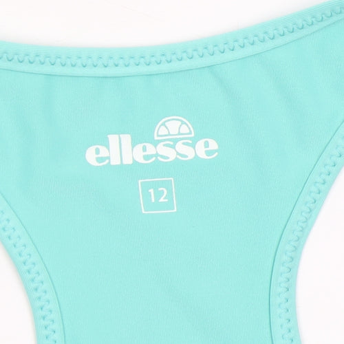 Ellesse Women's Blue Size 12 Sports Bra Racerback Medium Support