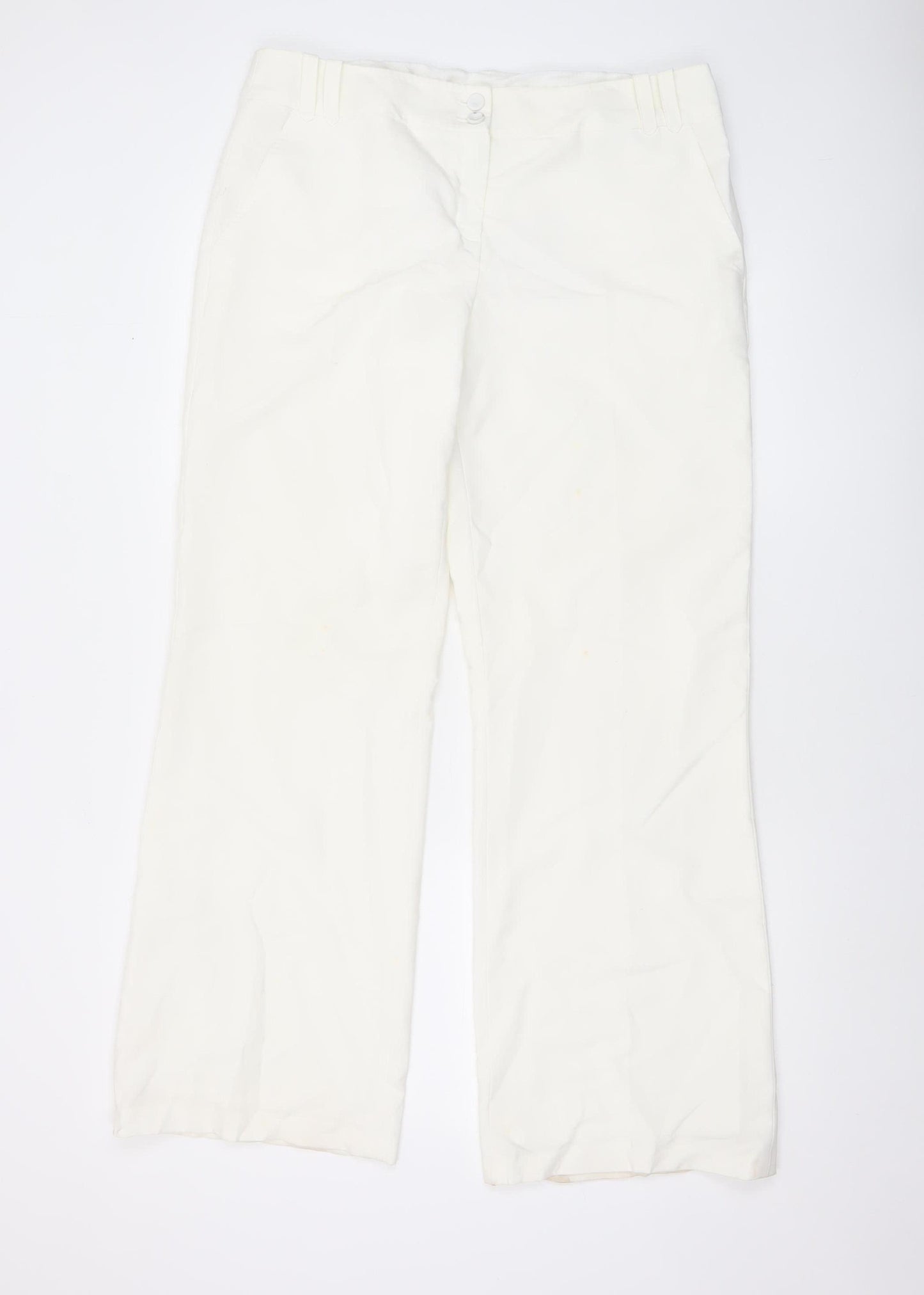 St Bernard for Dunnes Stores Women’s Ivory Straight Leg Trousers Size 14