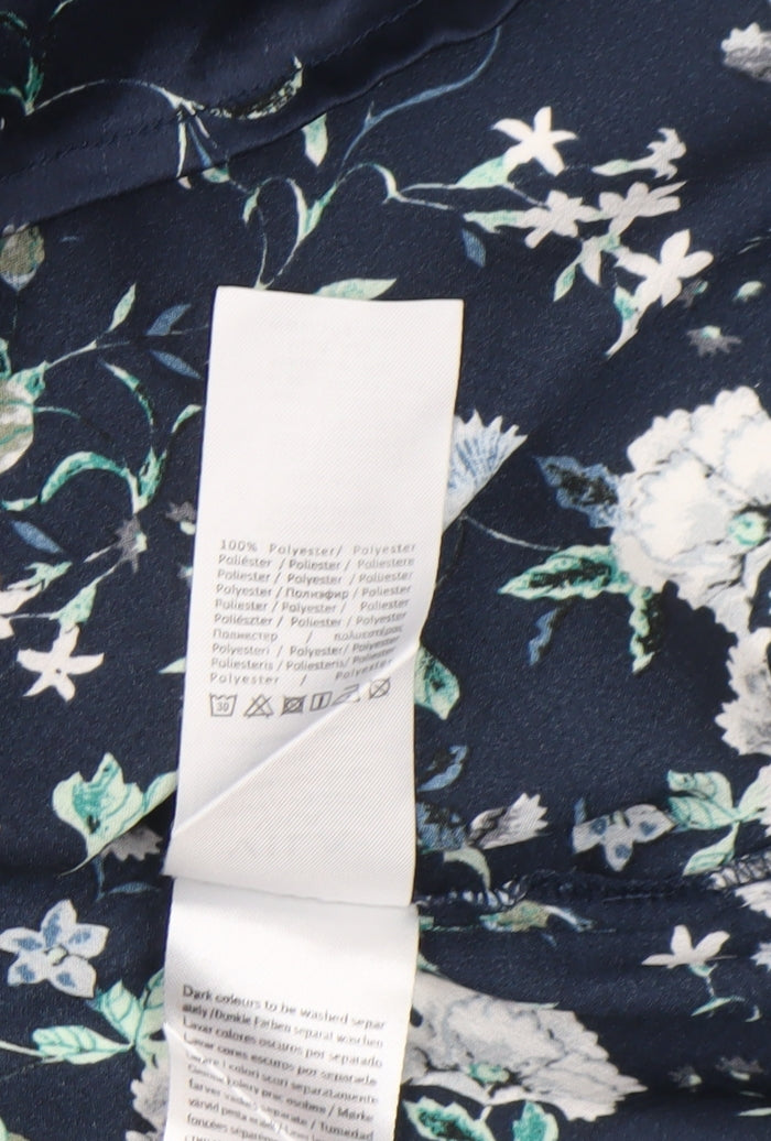 Vila Womens Blue Floral Satin Camisole Blouse Top XL