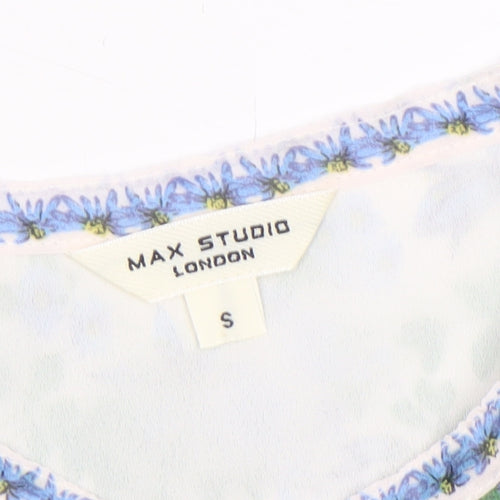 Max Studio London Women's Multicoloured Floral Tunic Blouse Size S