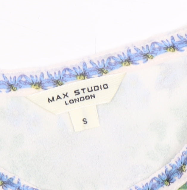 Max Studio London Women's Multicoloured Floral Tunic Blouse Size S