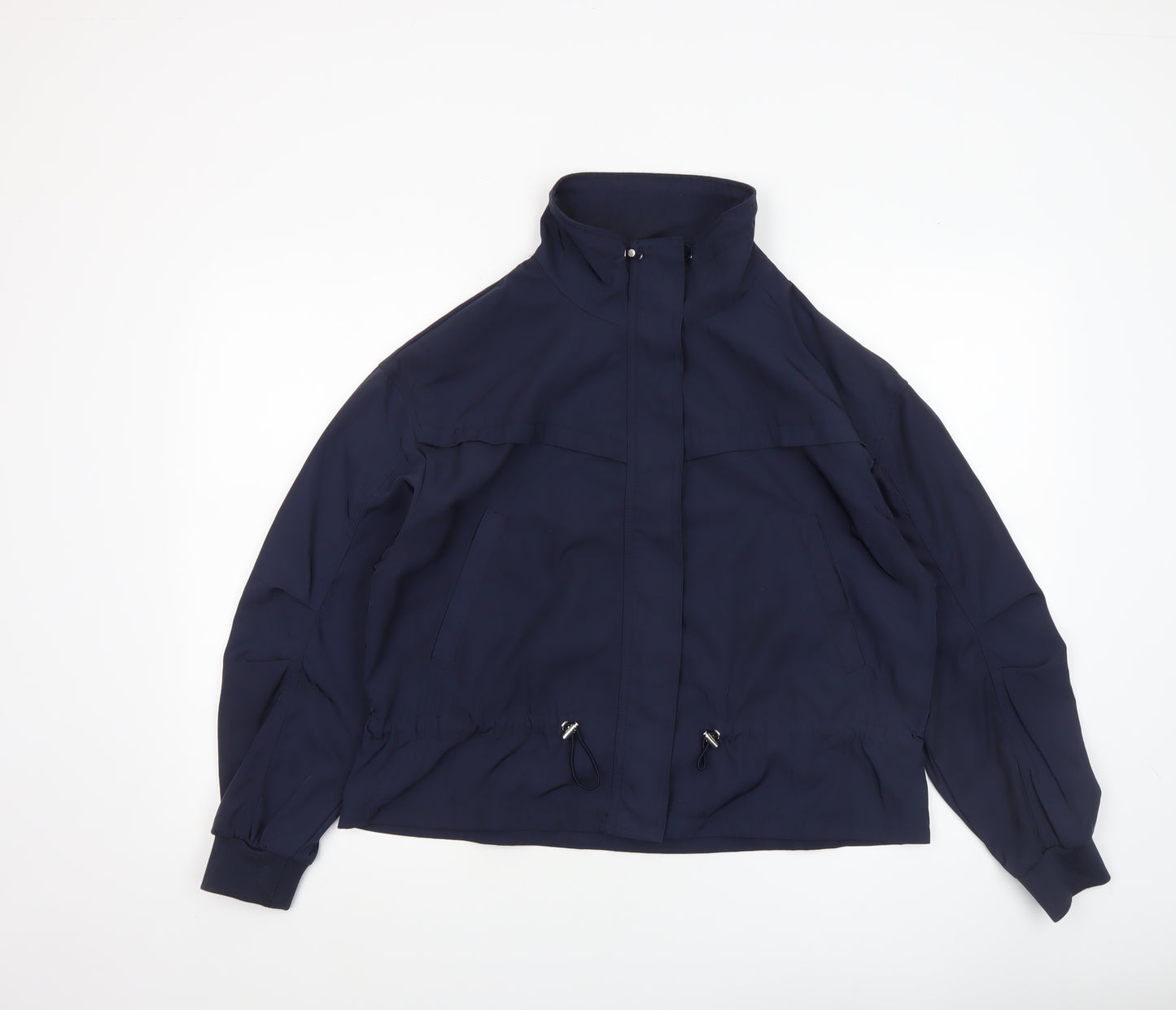 Stradivarius Women Blue Size 14 Windbreaker Jacket with Zip Pockets