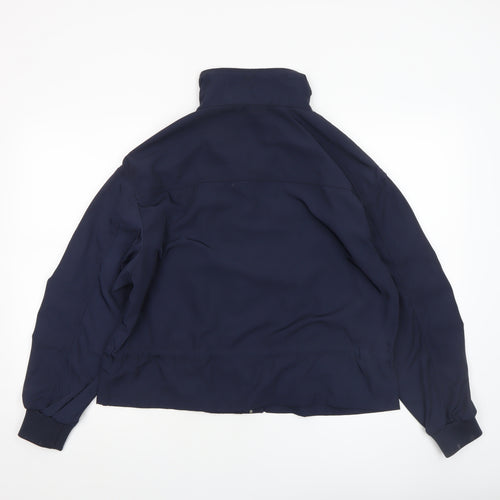 Stradivarius Women Blue Size 14 Windbreaker Jacket with Zip Pockets