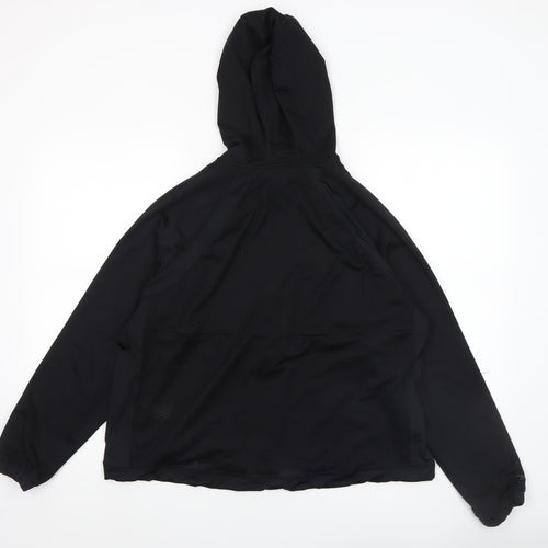 Marks and Spencer Womens Black Full Zip Hooded Sweatshirt UK 12