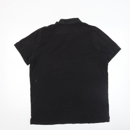 Calvin Klein Men's Black 2XL Polo Shirt Classic Logo Cotton