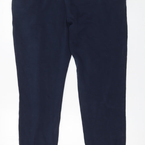 New Look Men Navy Blue L Sweatpants Cotton Blend Joggers